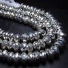 7 inches - AAA - super diamond sparkle - White Mystic Coatted - pyrite - micro faceted - rondell beads size 6 - 7 mm approx